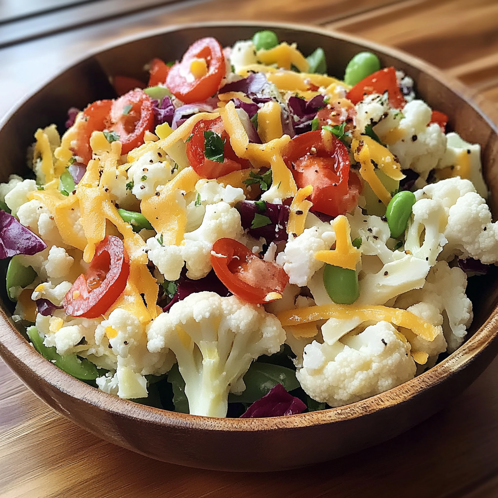 Recipe preparation for Ranch Cauliflower Salad