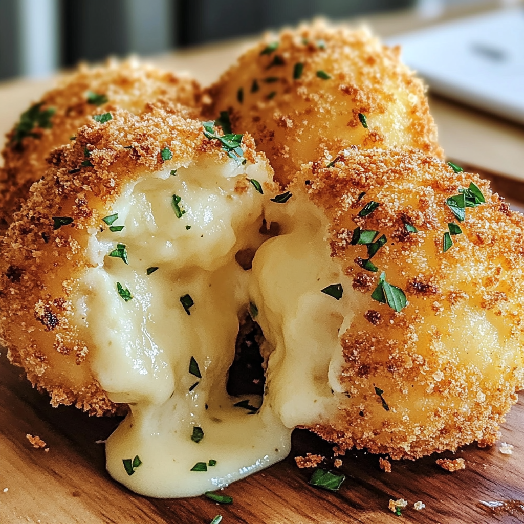 Recipe preparation for Air Fryer Cheesy Mashed Potato Balls