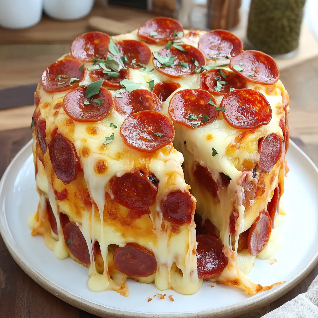 Recipe preparation for Pizza Cake