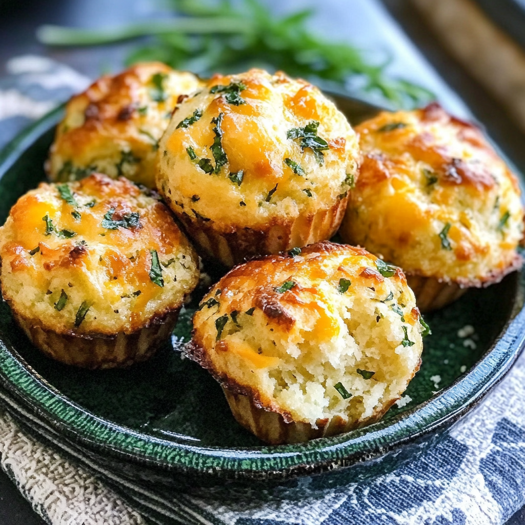 Recipe preparation for Cheese and Herb Muffins 