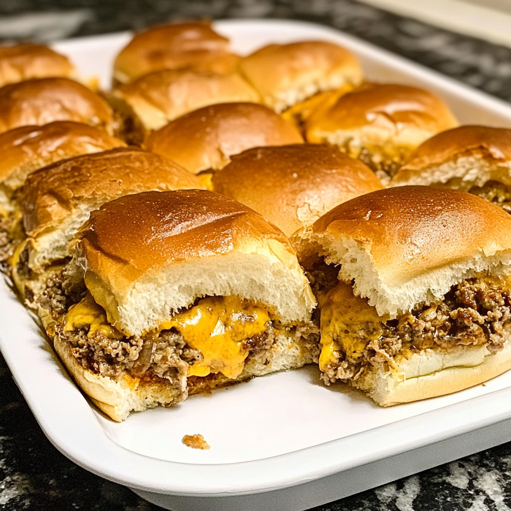 Recipe preparation for Easy and Delicious Cheeseburger Sliders Recipe