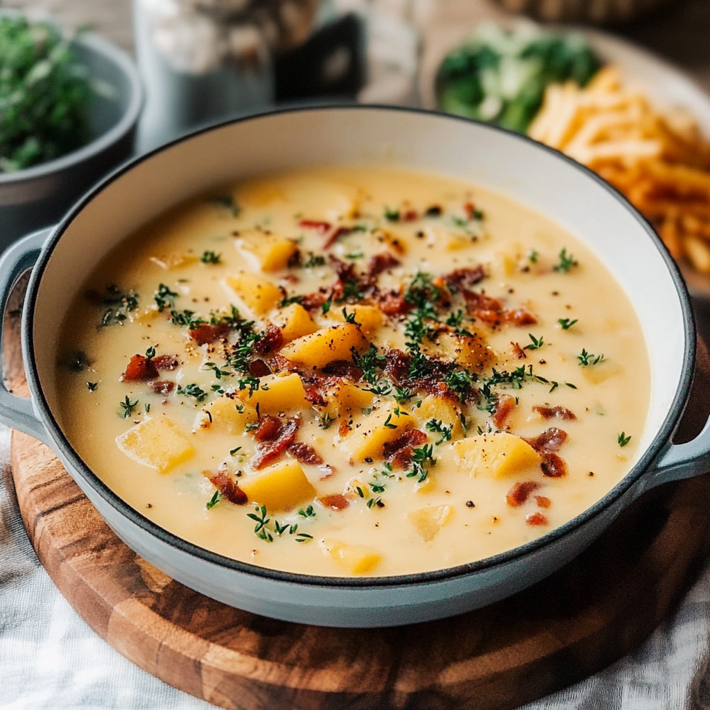 Recipe preparation for Creamy Outback Steakhouse Potato Soup Recipe