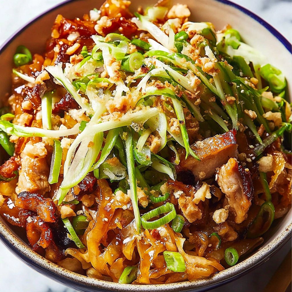 Recipe preparation for Egg Roll Bowl Recipe