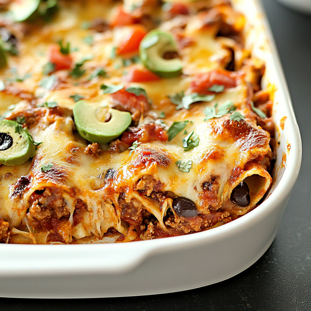 Recipe preparation for Easy 5 Ingredient Beef Enchiladas Recipe