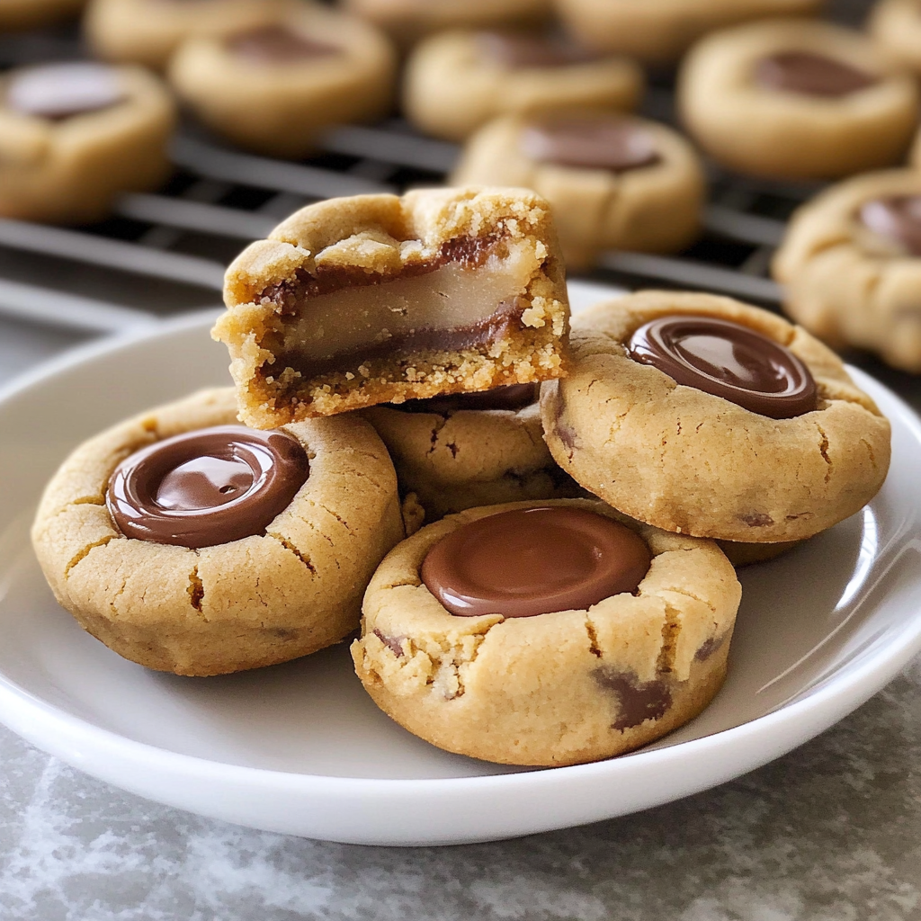 Recipe preparation for Peanut Butter Cup Cookies Recipe