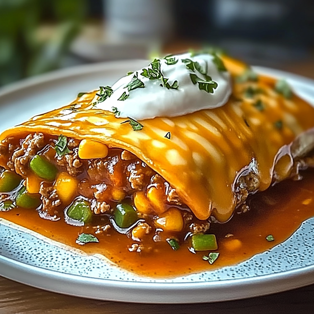 Recipe preparation for Effortless Cheesy Beef Enchirito