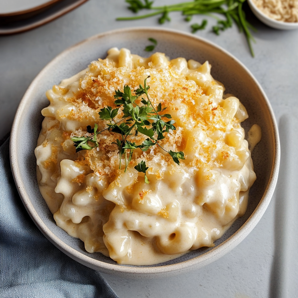Recipe preparation for White Cheddar Mac and Cheese Recipe