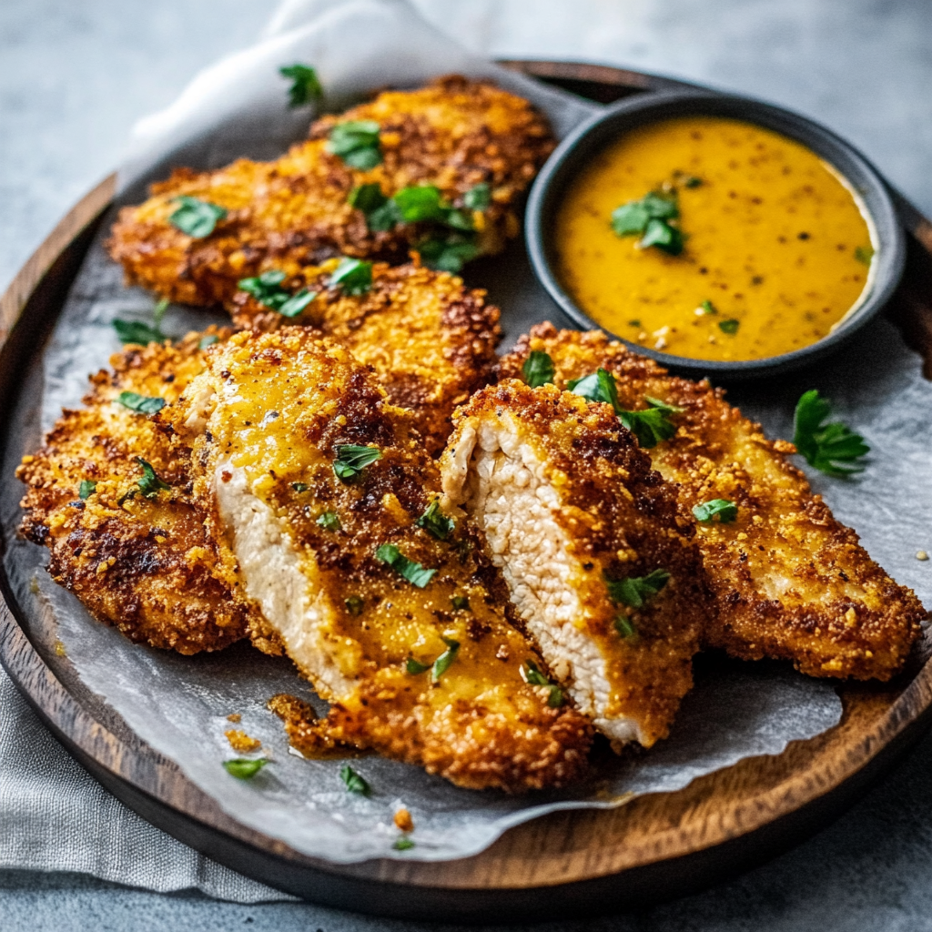 Recipe preparation for Easy Breaded Air Fryer Chicken Cutlets Recipe