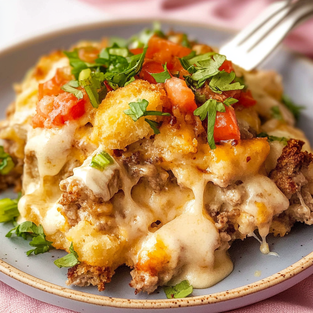 Recipe preparation for Big Mac Casserole Recipe