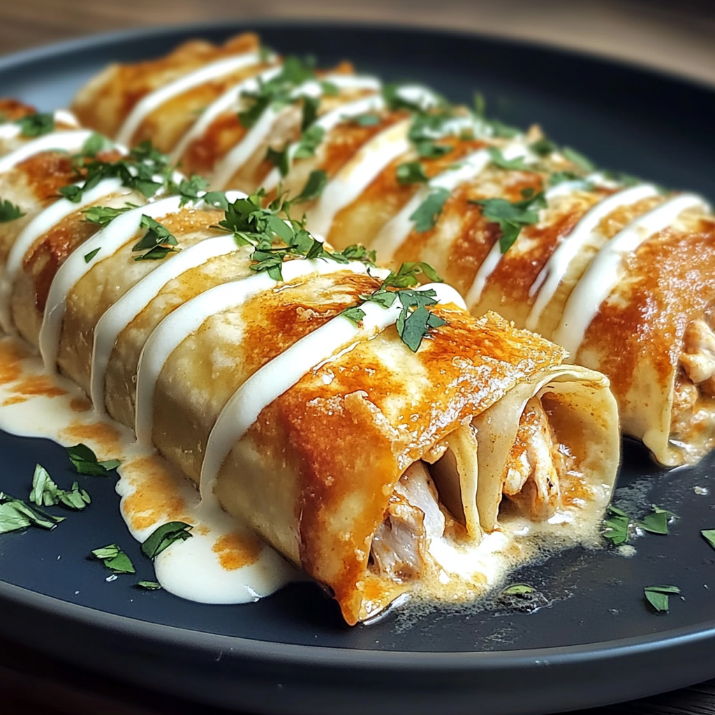 Recipe preparation for Baked Cream Cheese Chicken Taquitos