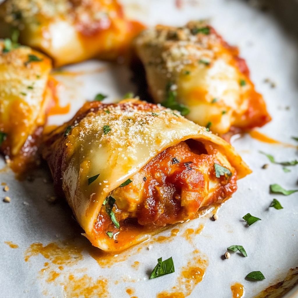 Recipe preparation for Chicken Parmesan Rolls Recipe