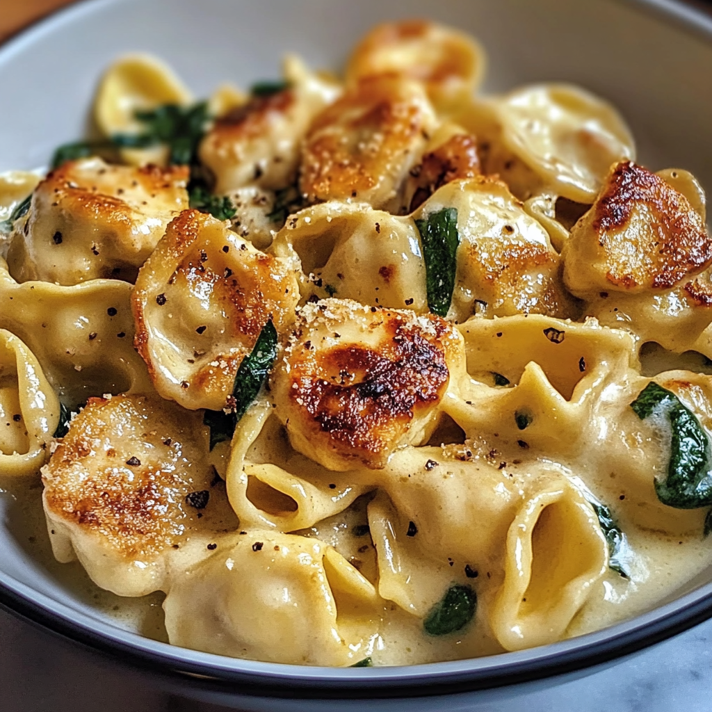 Recipe preparation for Marry Me Chicken Tortellini