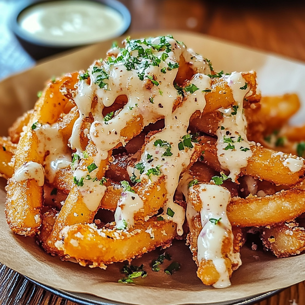 Recipe preparation for Louisiana Voodoo Loaded Fries