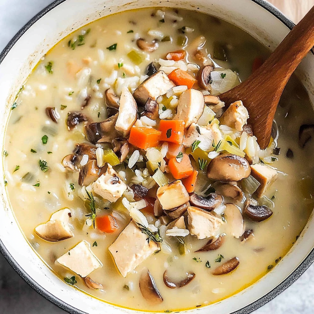 Recipe preparation for Turkey Wild Rice Soup