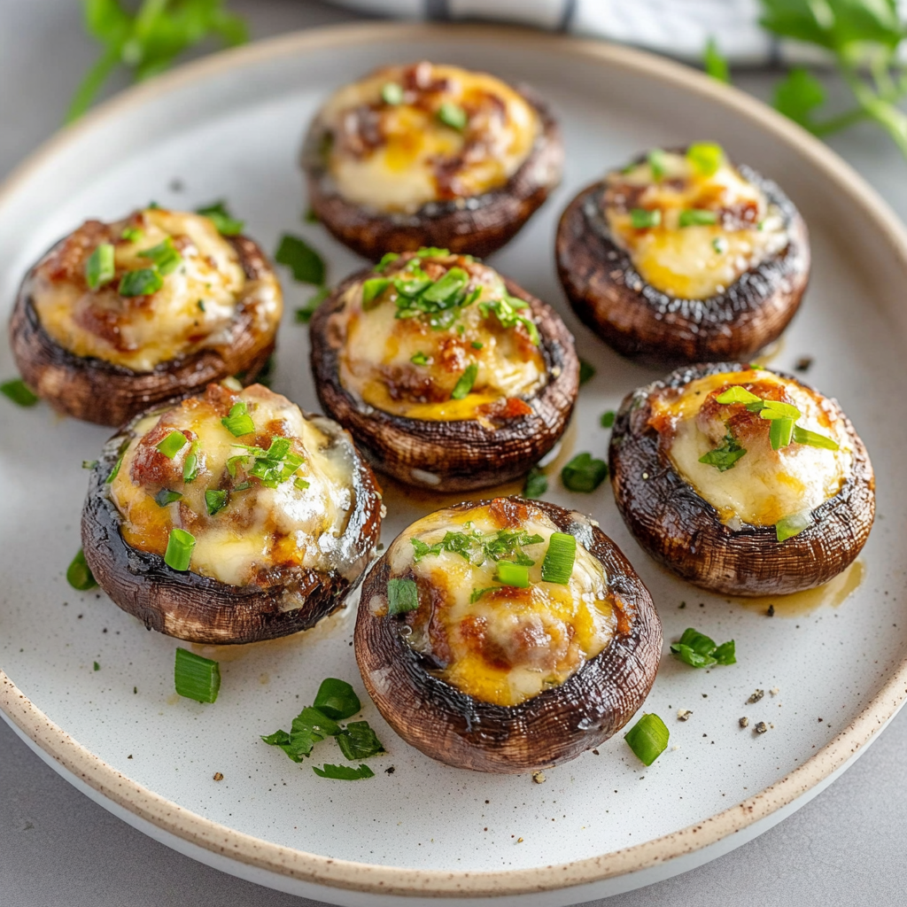 Recipe preparation for Stuffed Mushrooms