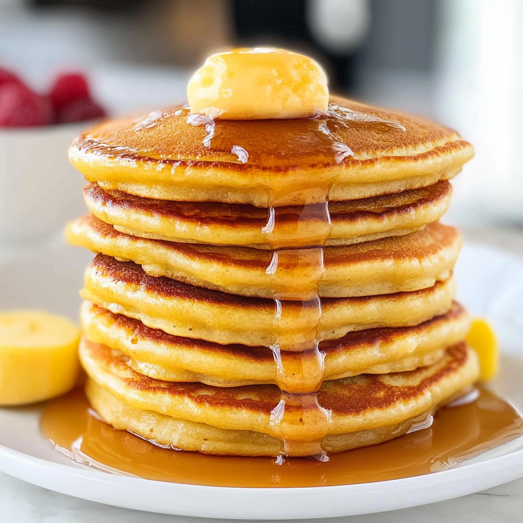 Recipe preparation for Fluffy Brown Sugar Pancakes
