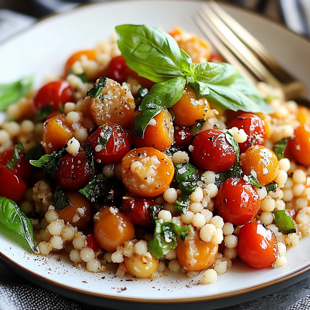 Recipe preparation for Cherry Tomato Couscous Dish