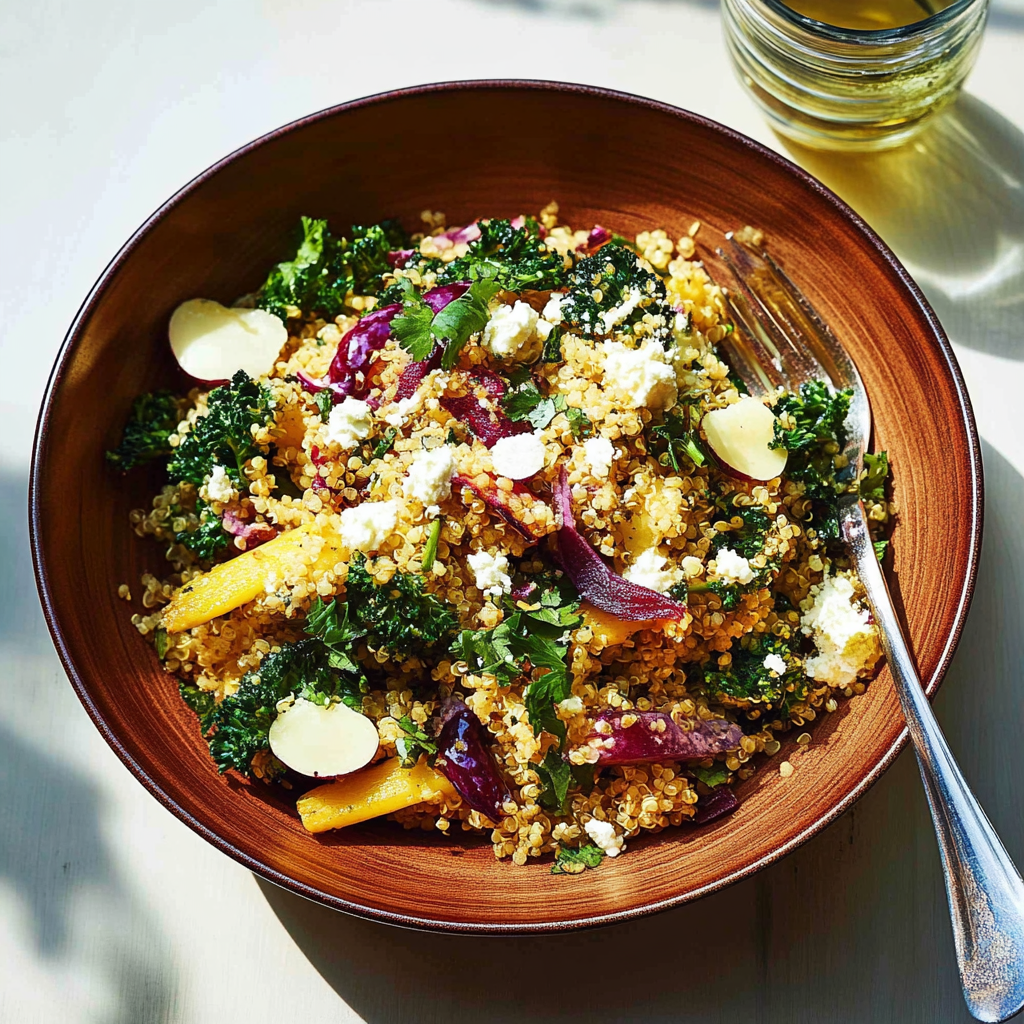 Recipe preparation for Baked Quinoa Salad