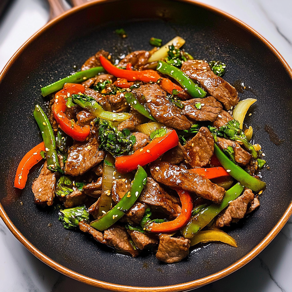 Recipe preparation for Lamb Vegan Stir Fry