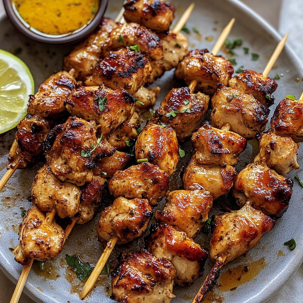 Recipe preparation for Chicken Skewers