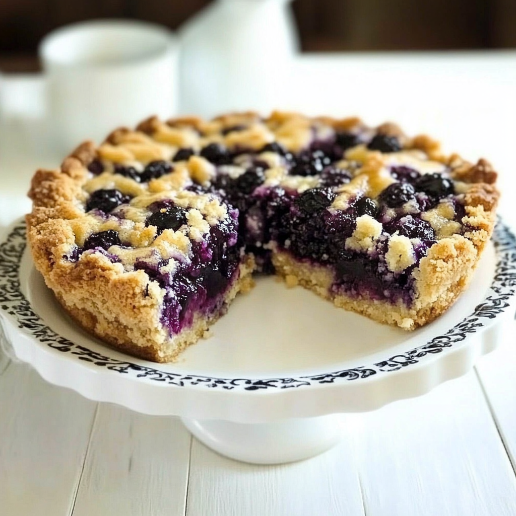 Recipe preparation for Classic Blueberry Buckle