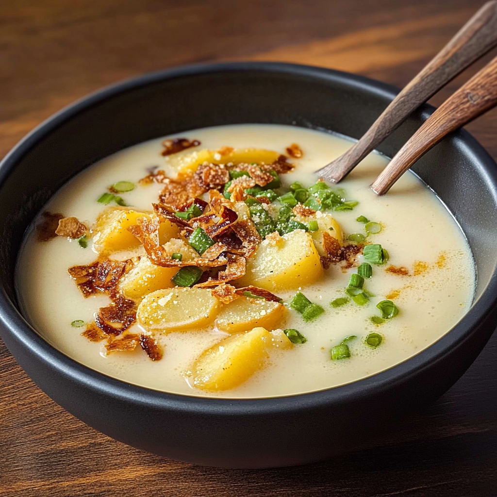 Recipe preparation for Loaded Baked Potato Soup