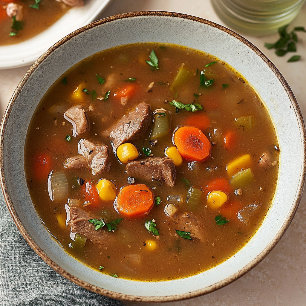 Recipe preparation for One-Pot Steak Soup
