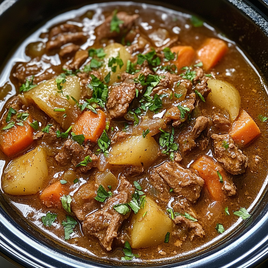 Recipe preparation for Slow Cooker Beef Stew