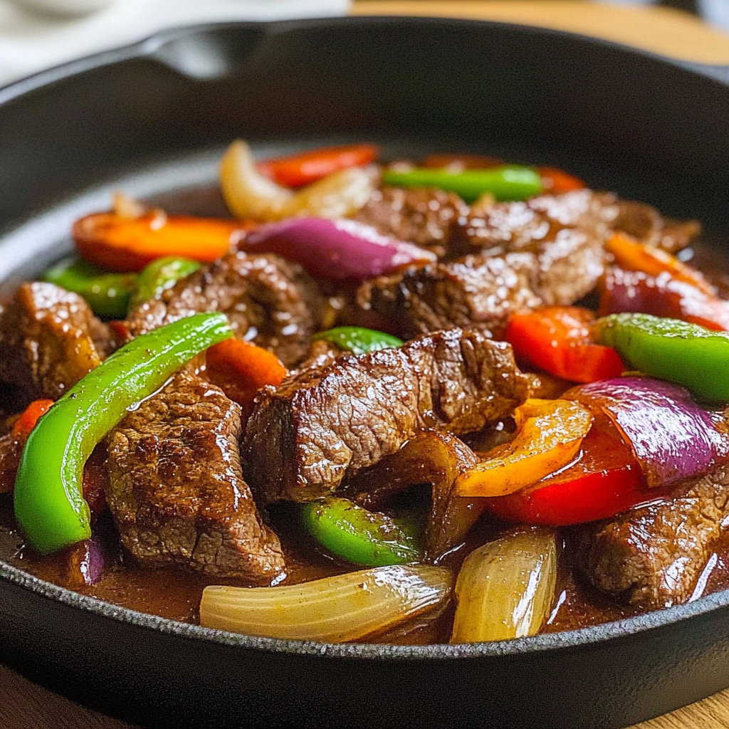 Recipe preparation for Pepper Steak