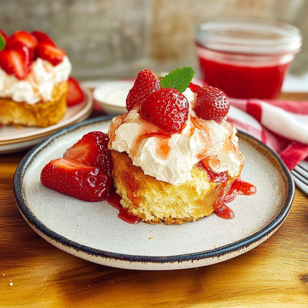 Recipe preparation for Classic Strawberry Shortcake