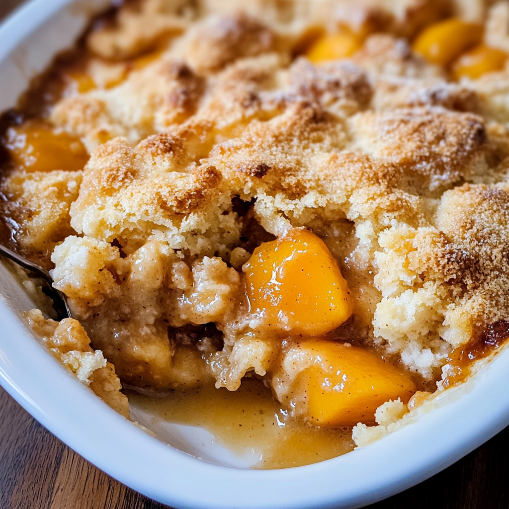 Recipe preparation for Easy Peach Cobbler
