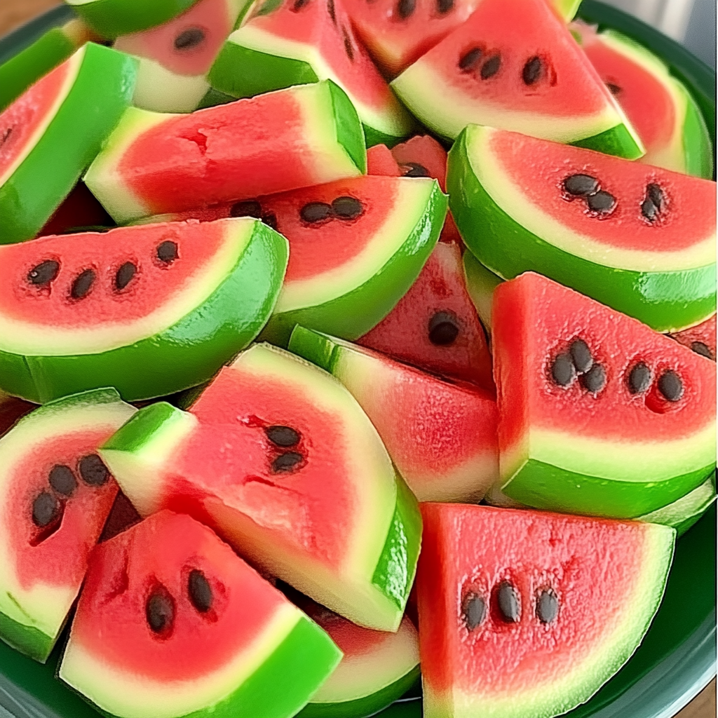 Recipe preparation for Sweet Watermelon Slices