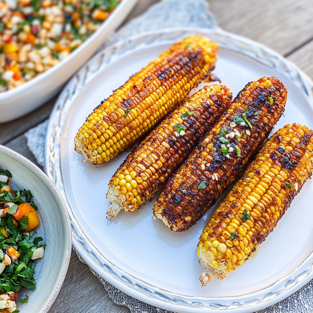 Recipe preparation for Corn on the Cob with Chili Lime Butter