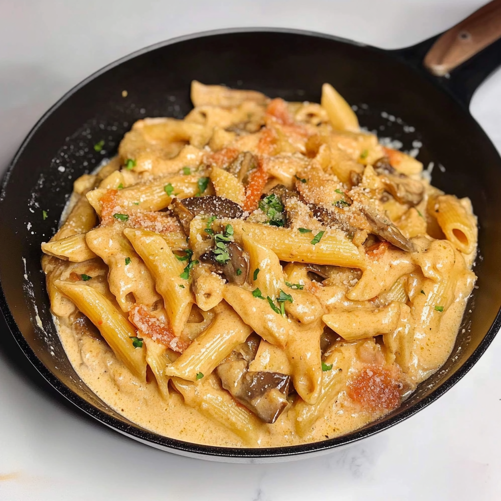 Recipe preparation for Creamy and Smoky Pasta Delight