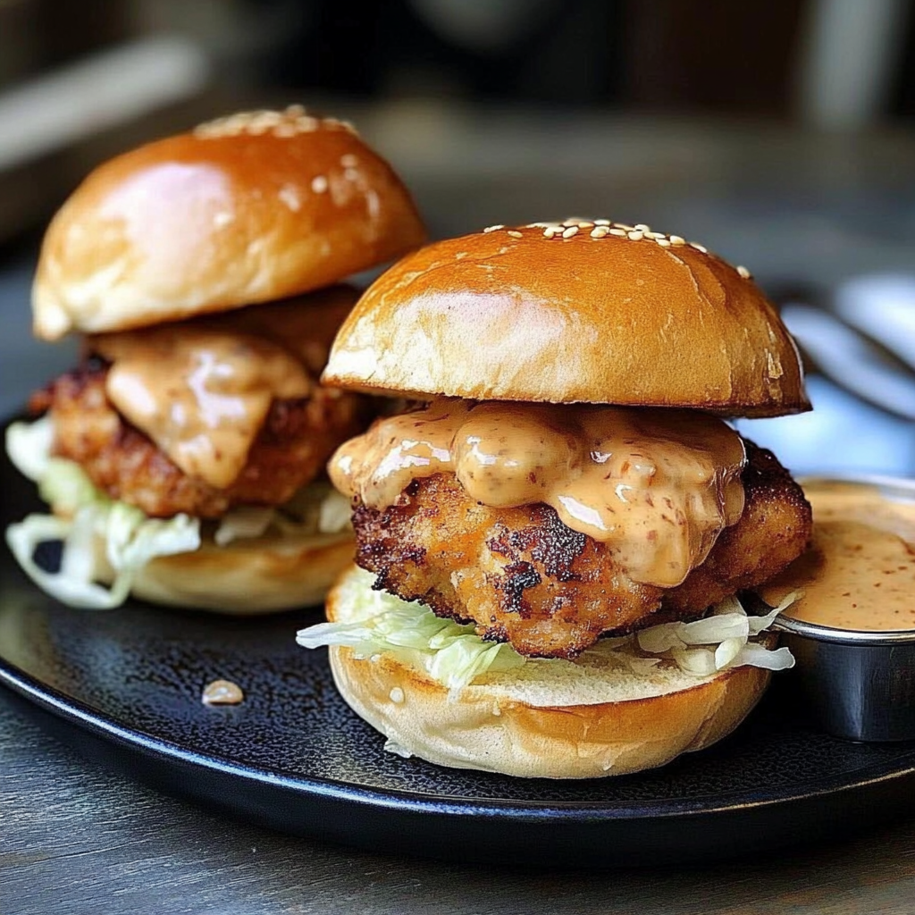 Recipe preparation for Bang Bang Chicken Sliders Delight