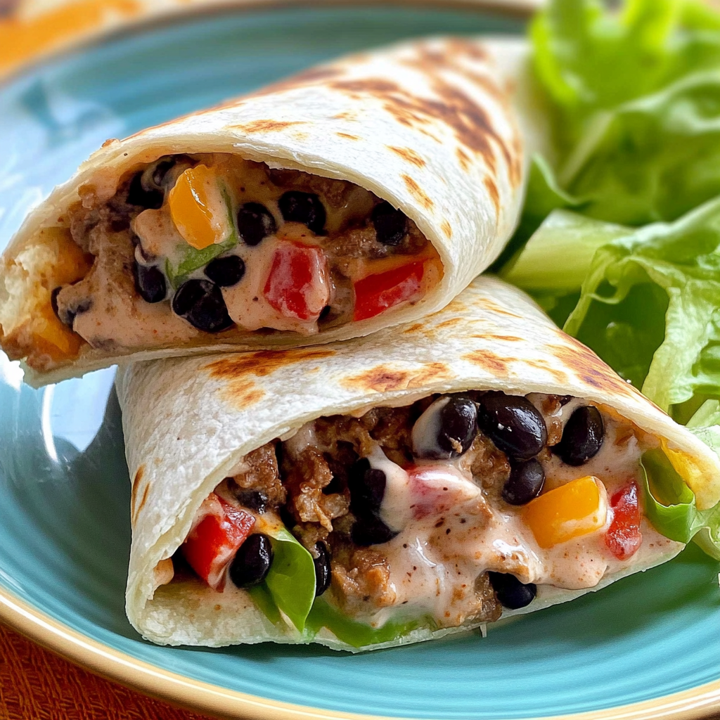 Recipe preparation for Spicy Black Bean Wraps