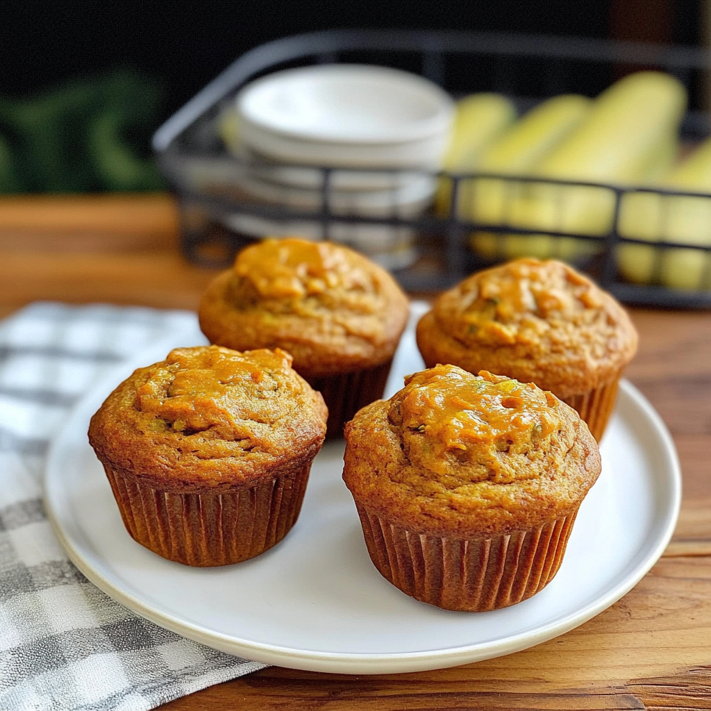 Recipe preparation for Pumpkin Spice Zucchini Muffins