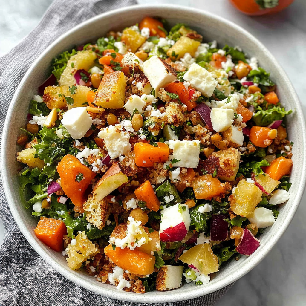 Recipe preparation for Roasted Fall Harvest Salad