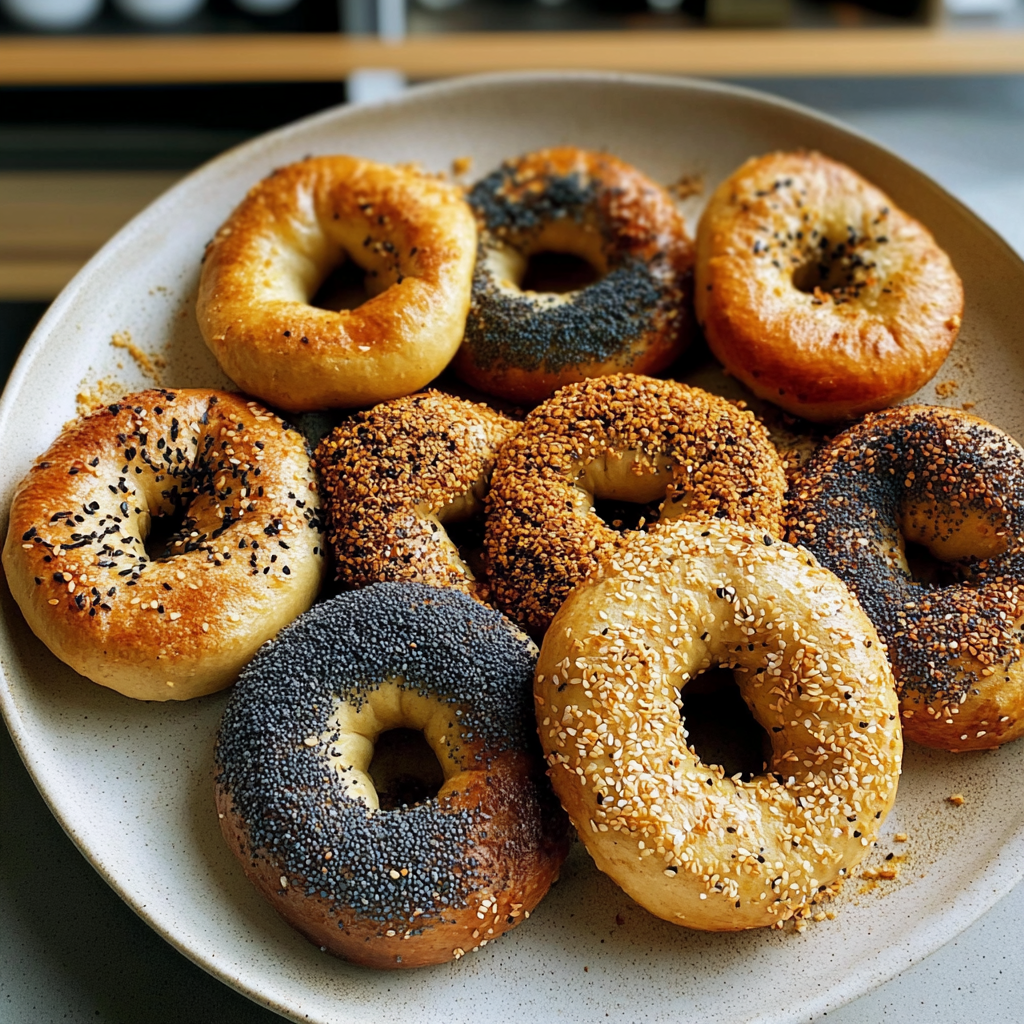 Recipe preparation for Pan-Seared Bagels