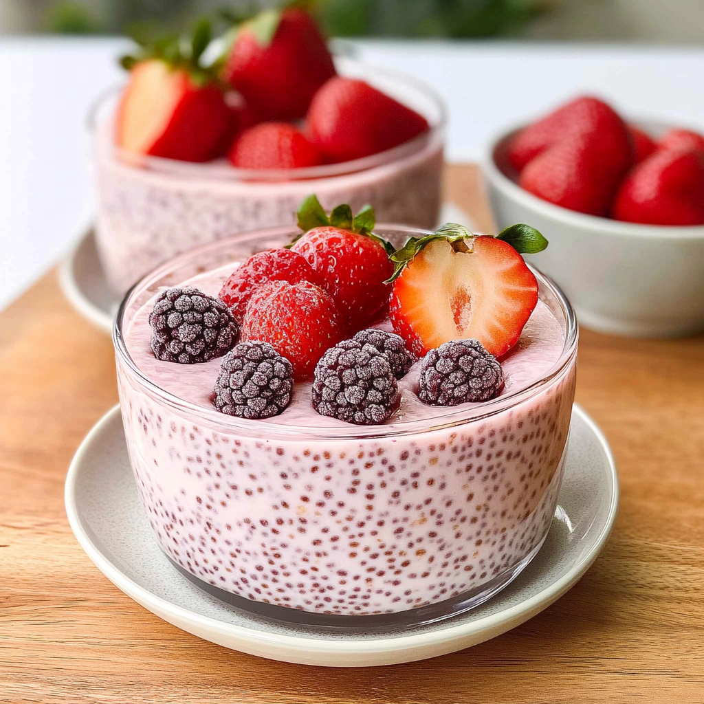 Recipe preparation for Strawberry Chia Greek Yogurt
