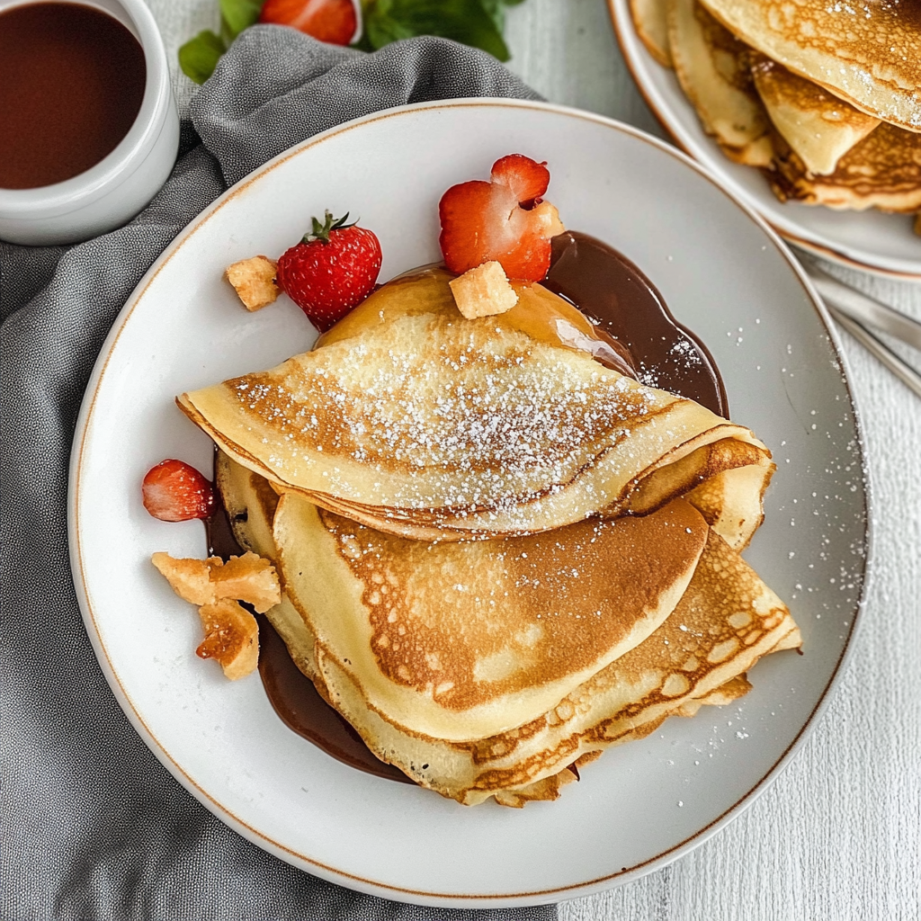 Recipe preparation for Delicious Crepes