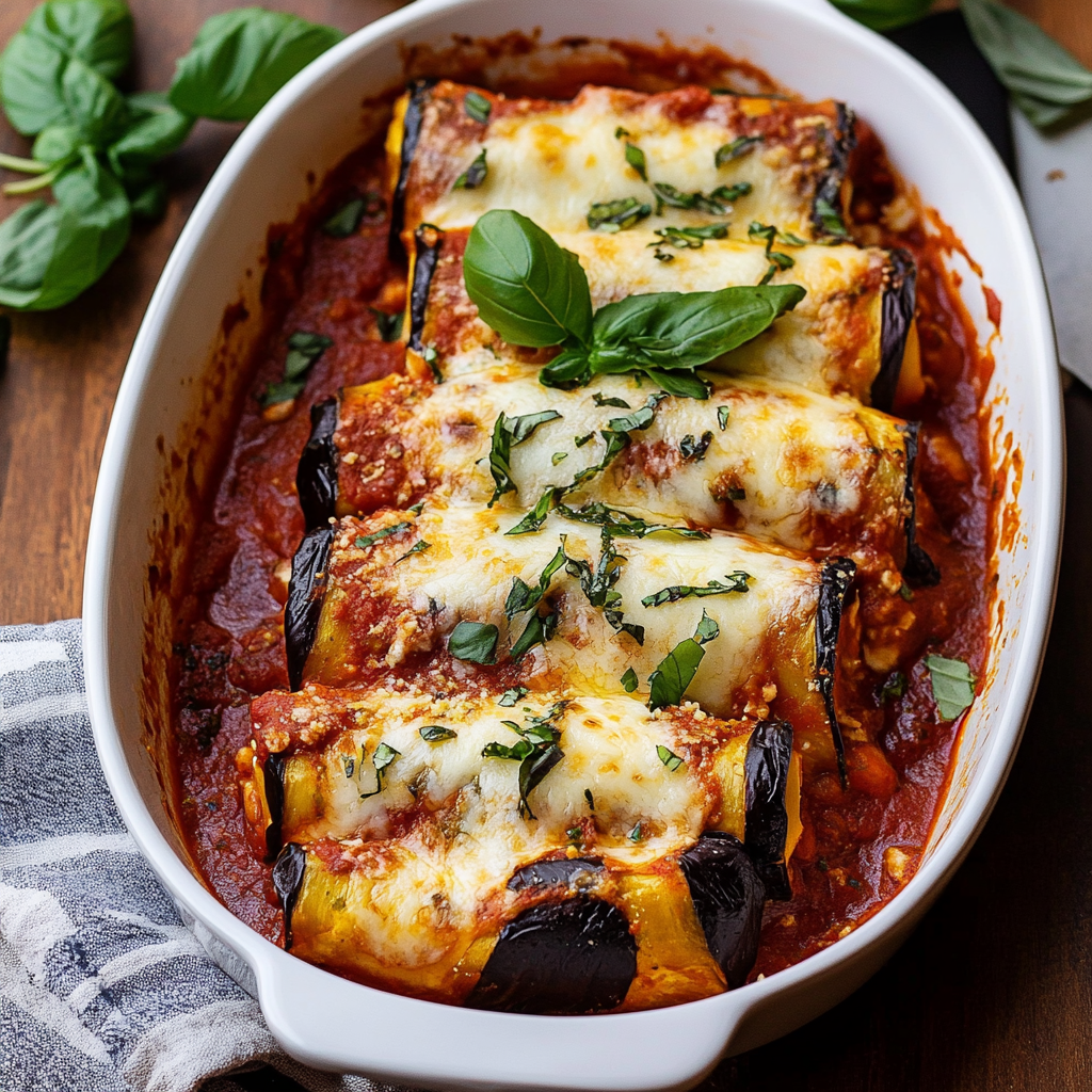 Recipe preparation for Eggplant Rollatini