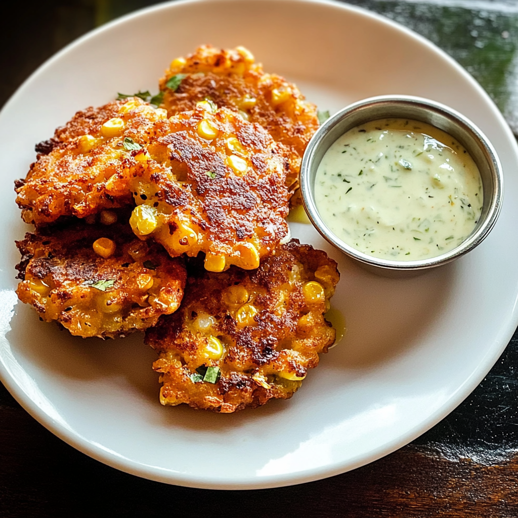 Recipe preparation for Jalapeño Corn Fritters