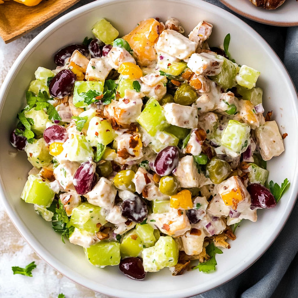 Recipe preparation for Chicken Waldorf Salad