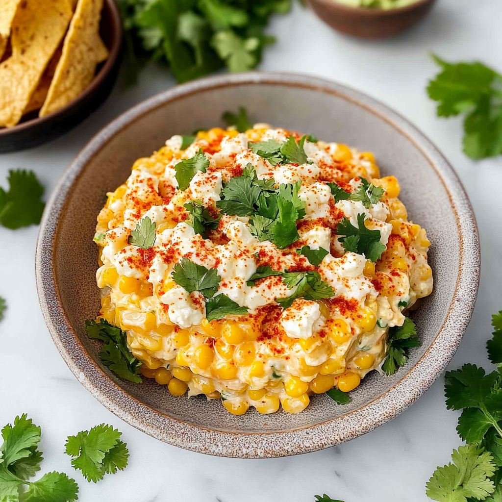 Recipe preparation for Elote Dip