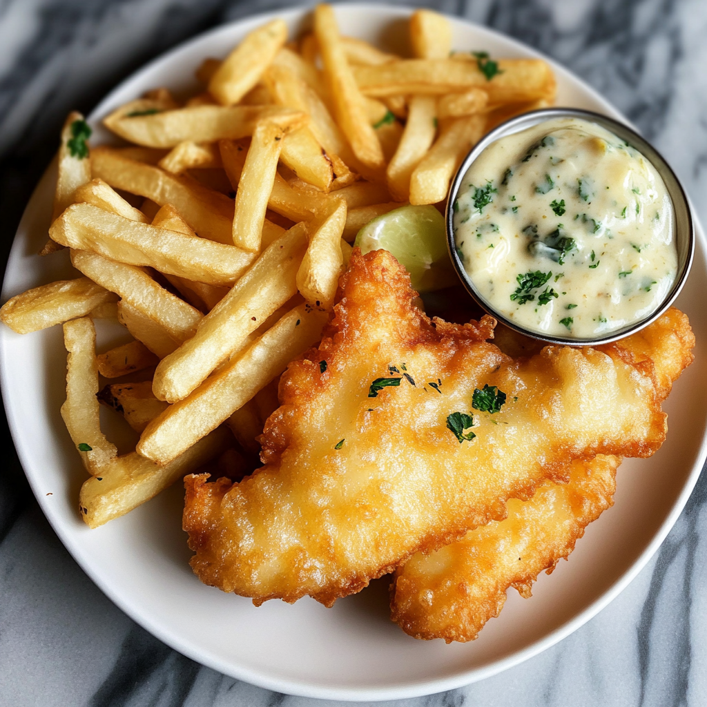 Recipe preparation for Cheesy Fish and Chips