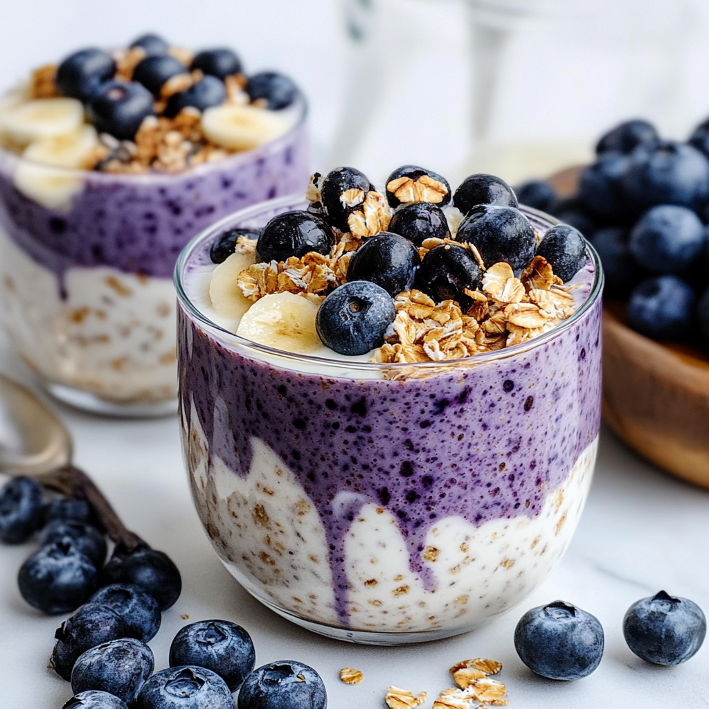 Recipe preparation for Blueberry Overnight Oats