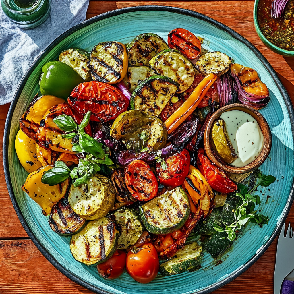 Recipe preparation for Grilled Vegetable Board