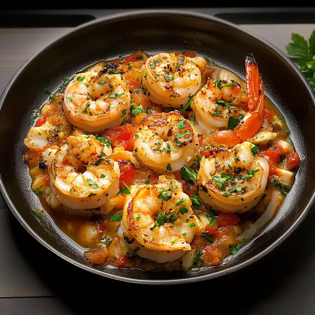 Recipe preparation for Shrimp Baked Cod