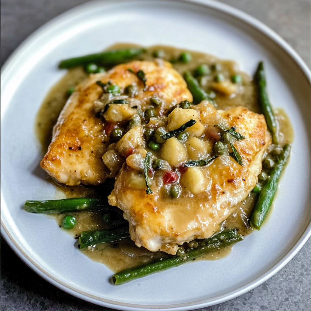 Recipe preparation for Gourmet Chicken Piccata